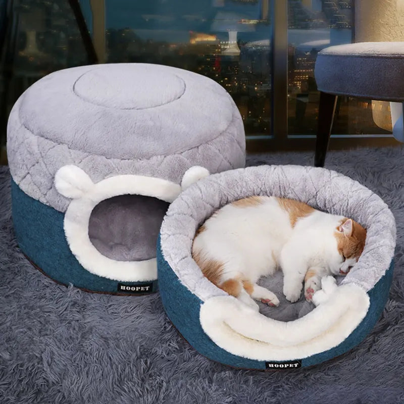 HOOPET Zacht Pluche Nest voor Katten en Kleine Honden