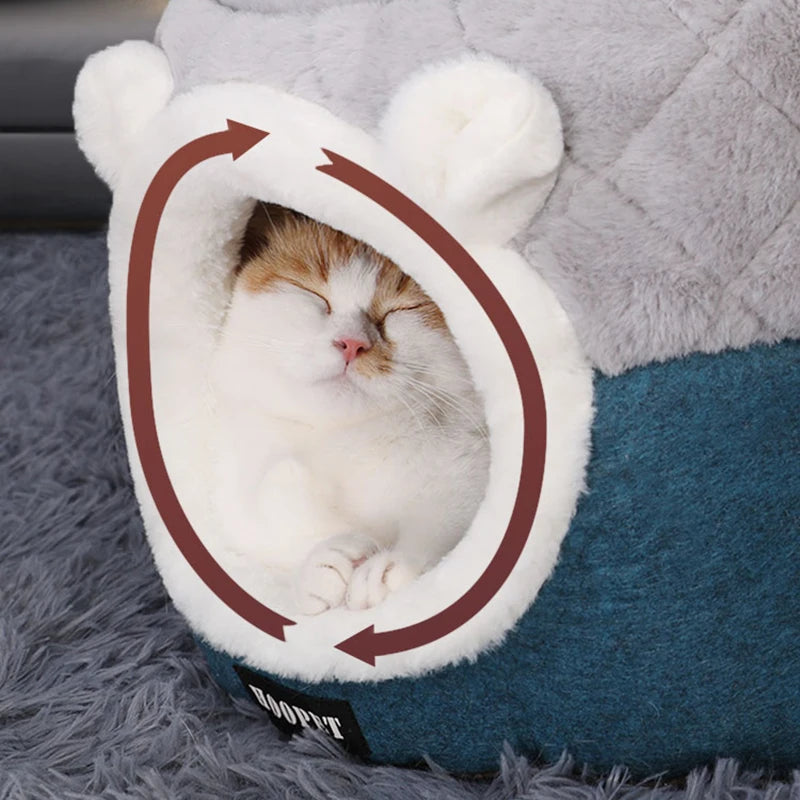 HOOPET Zacht Pluche Nest voor Katten en Kleine Honden