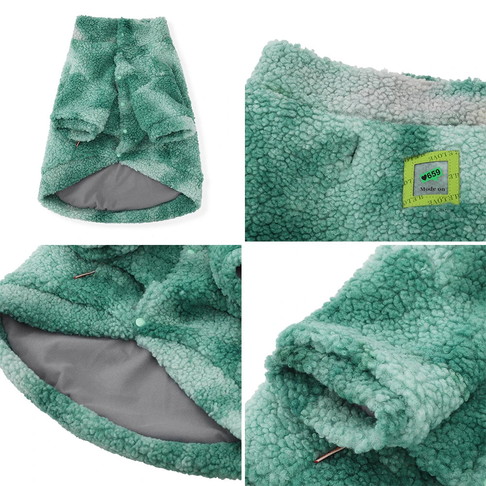 HOOPET 3XL-7XL Wollen Winter Jas voor Middelgrote en Grote Honden