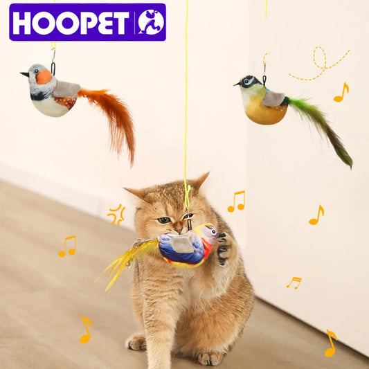 HOOPET Interactief Vogel Speeltje – Leuk en Fuzzy Kattenstokje